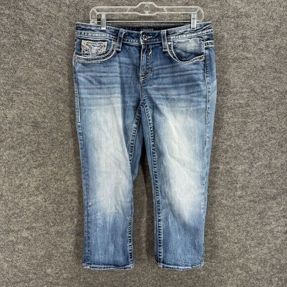 Denim - Vigoss Cropped Jeans Women S Small Blue Denim Light Wash Mid Rise Heritage Fit